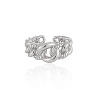 Hollow Twisted Curb Chain Adjustable Ring