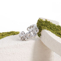 Hollow Twisted Curb Chain Adjustable Ring