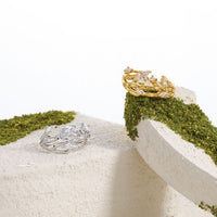 Tree Branch Cubic Zirconia Adjustable Ring in 925 Sterling Silver