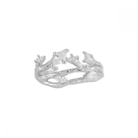 Tree Branch Cubic Zirconia Adjustable Ring in 925 Sterling Silver