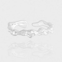 Irregular Lake 925 Sterling Silver Adjustable Ring