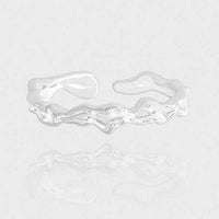 Irregular Lake 925 Sterling Silver Adjustable Ring