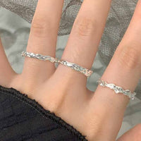 Irregular Lake 925 Sterling Silver Adjustable Ring