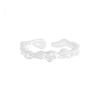 Irregular Lake 925 Sterling Silver Adjustable Ring