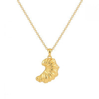 Irregular Croissant 925 Sterling Silver Necklace
