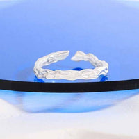Irregular Lava Pattern 925 Sterling Silver Adjustable Ring