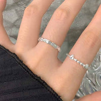 Irregular Lava Pattern 925 Sterling Silver Adjustable Ring
