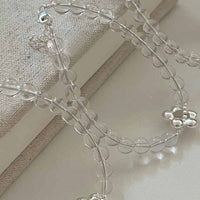 Natural White Crystal Flower Bracelet