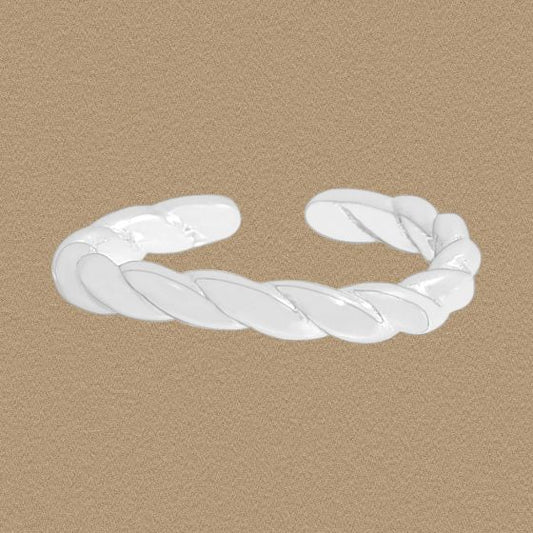Irregular Twisted Adjustable 925 Sterling Silver Ring