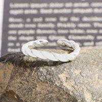 Irregular Twisted Adjustable 925 Sterling Silver Ring