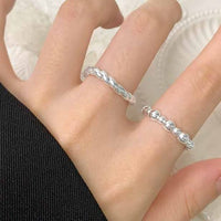 Irregular Twisted Adjustable 925 Sterling Silver Ring