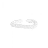 Irregular Twisted Adjustable 925 Sterling Silver Ring