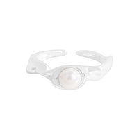 Twisted Natural Pearl 925 Sterling Adjustable Ring