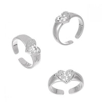 Heart Love Adjustable 925 Sterling Silver Ring