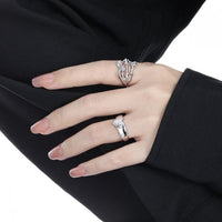 Heart Love Adjustable 925 Sterling Silver Ring