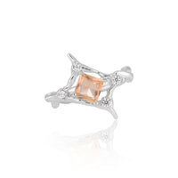 Radiant Crystal Star Adjustable 925 Sterling Silver Ring