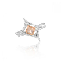 Radiant Crystal Star Adjustable 925 Sterling Silver Ring