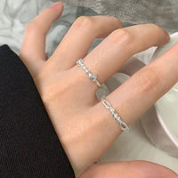 Double Layer Twisted 925 Sterling Silver Adjustable Ring