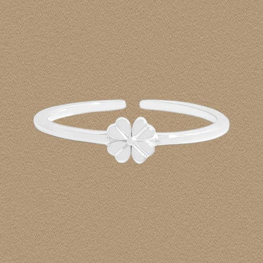 Mini Flower 925 Sterling Silver Adjustable Ring