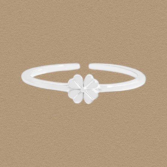 Mini Flower 925 Sterling Silver Adjustable Ring