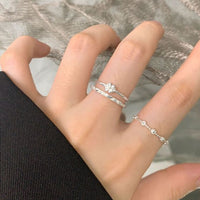 Mini Flower 925 Sterling Silver Adjustable Ring