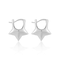 Mini Star 925 Sterling Silver Hoop Earrings