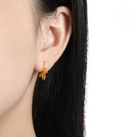 Mini Star 925 Sterling Silver Hoop Earrings
