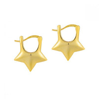Mini Star 925 Sterling Silver Hoop Earrings