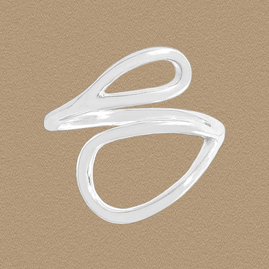 Hollow Waterdrop 925 Sterling Silver Adjustable Ring