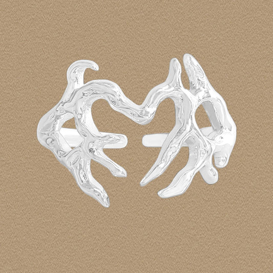 Withered Tree Branch 925 Sterling Silver Adjustable Ring