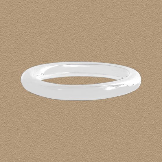 Smooth Surface Minimalist Stacker Ring