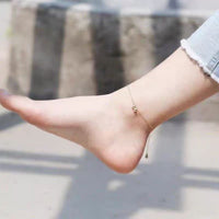 Golden Rond Two Bells Anklet, 925 Sterling Silver