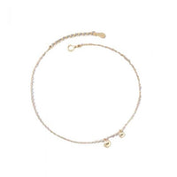 Golden Rond Two Bells Anklet, 925 Sterling Silver