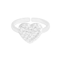 Irregular Heart 925 Sterling Silver Adjustable Ring