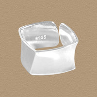 Men's Geometry Irregular Wide Adjustable 925 Sterling Silver Ring
