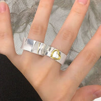 Men's Geometry Irregular Wide Adjustable 925 Sterling Silver Ring
