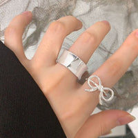 Men's Geometry Irregular Wide Adjustable 925 Sterling Silver Ring