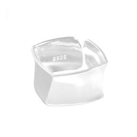 Men's Geometry Irregular Wide Adjustable 925 Sterling Silver Ring