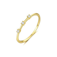 Crystal Four Leaf Clover Adjustable Ring, 925 Sterling Silver