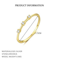 Crystal Four Leaf Clover Adjustable Ring, 925 Sterling Silver