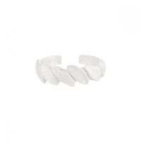 Party Irregular Leaves Adjustable 925 Sterling Silver Ring