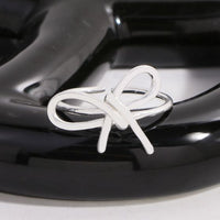 Hollow Bow-Knot Geometric 925 Sterling Silver Adjustable Ring