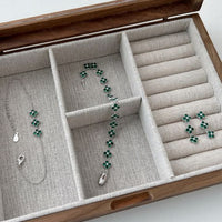 Four-Leaf Clover Crystal Bracelet and Dangling Earrings in 925 Sterling Silver
