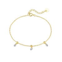 Geometry Crystal Sterling Silver Bracelet (Waterdrop, Oval, Star)