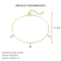 Geometry Crystal Sterling Silver Bracelet (Waterdrop, Oval, Star)