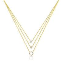 Elegant Geometry Crystal Stacker Necklace