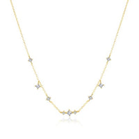 Waterdrop Geometry Crystal Necklace 925 Sterling Silver