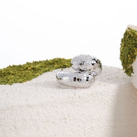 Mirror Painted Cross Adjustable 925 Sterling Silver Ring