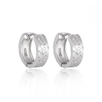 Mini Scale Carved Hoop Earrings - 925 Sterling Silver