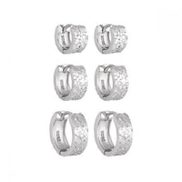 Mini Scale Carved Hoop Earrings - 925 Sterling Silver